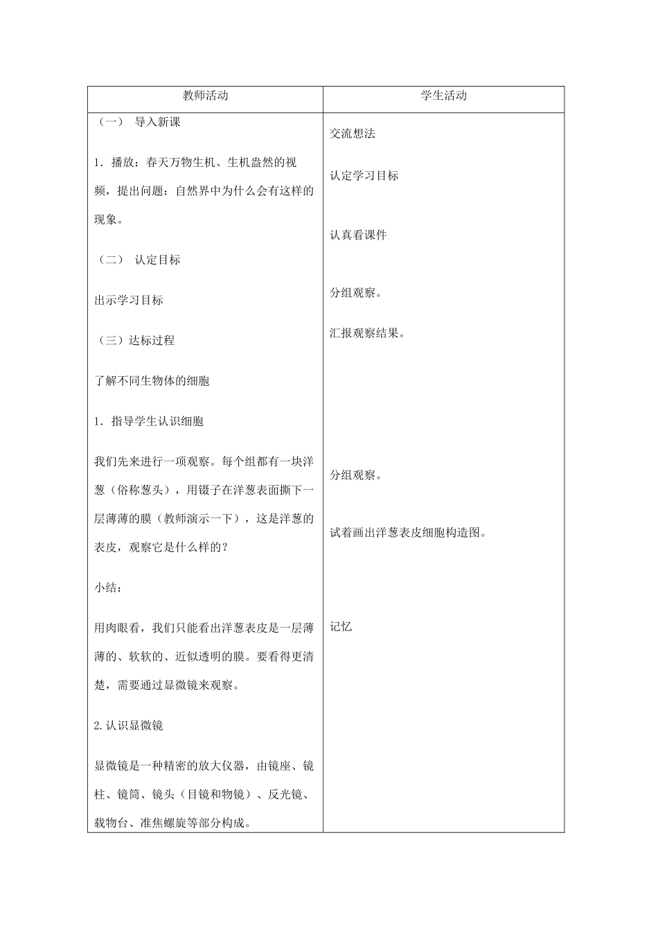 六年级科学下册《我从哪里来》课时教案 青岛版_第2页