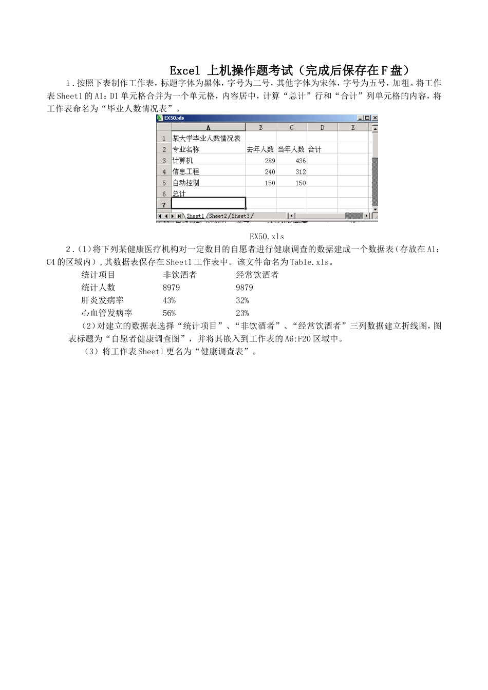 期末Excel操作题_第1页