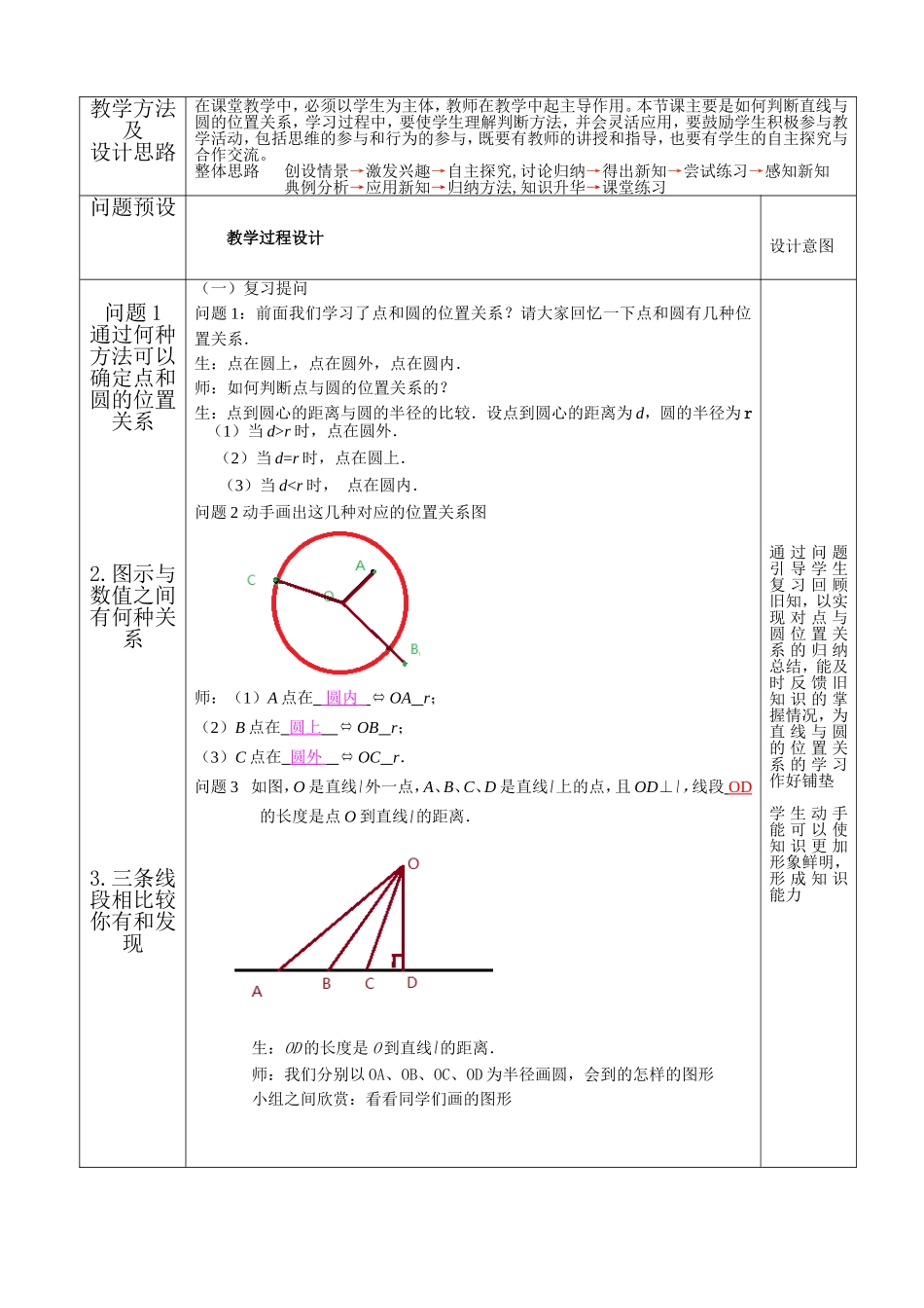 直线与圆的位置关系教学案例设计_第2页