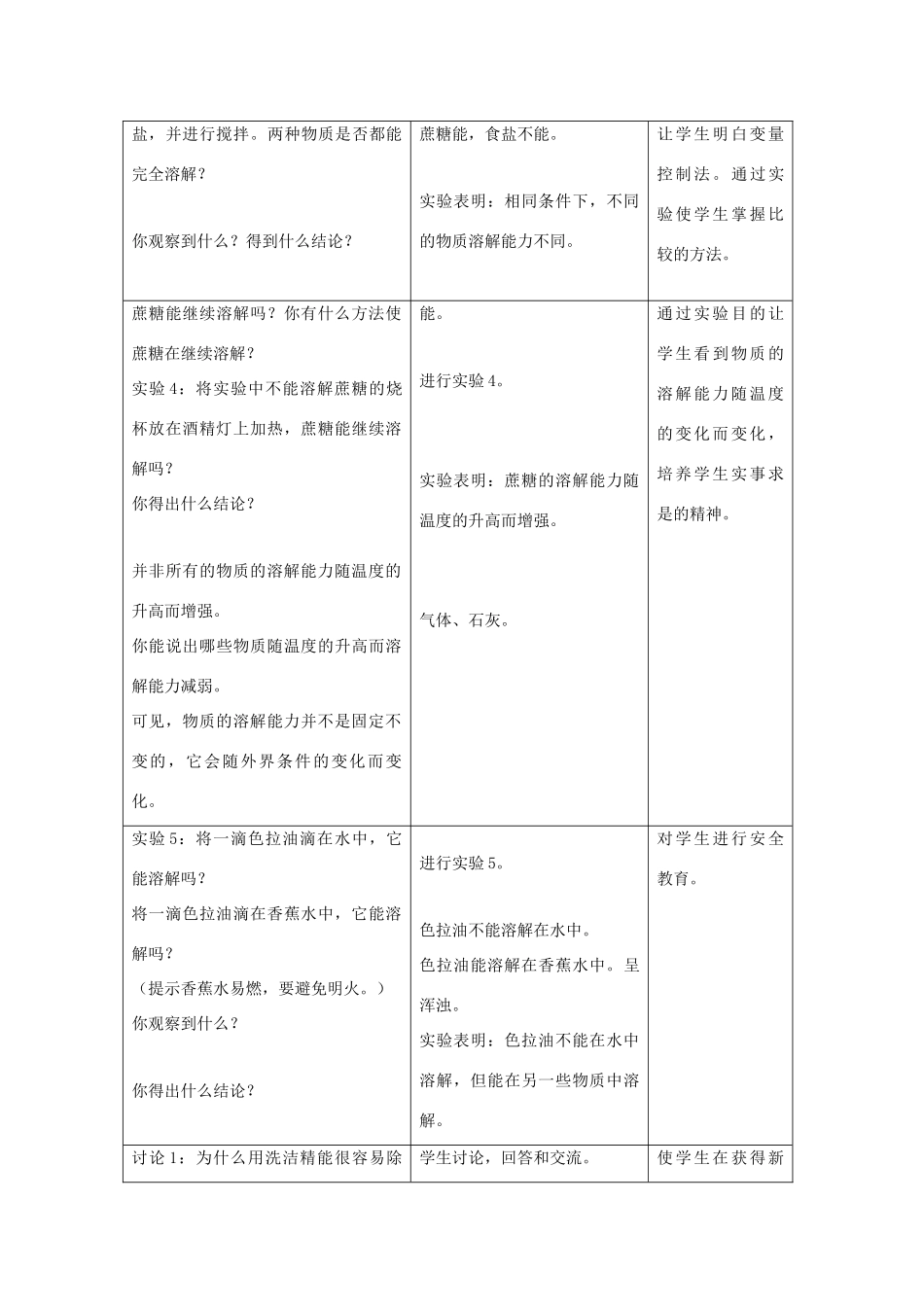 科学：第4章第5节 物质的溶解性教案（一）（浙教版七年级上） _第3页