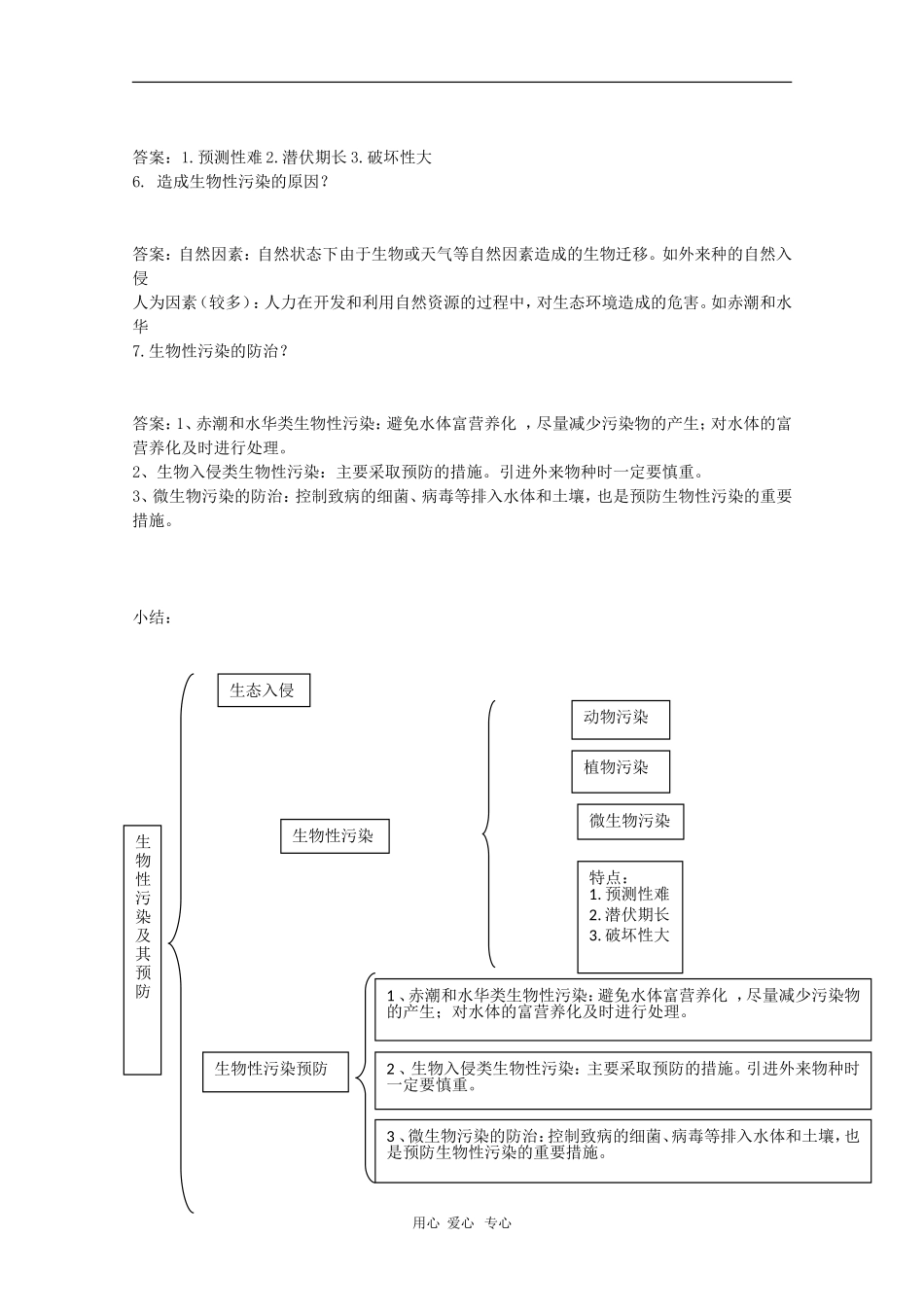 高中生物：4.1《生物性污染及其预防》学案（新人教版选修2）_第2页