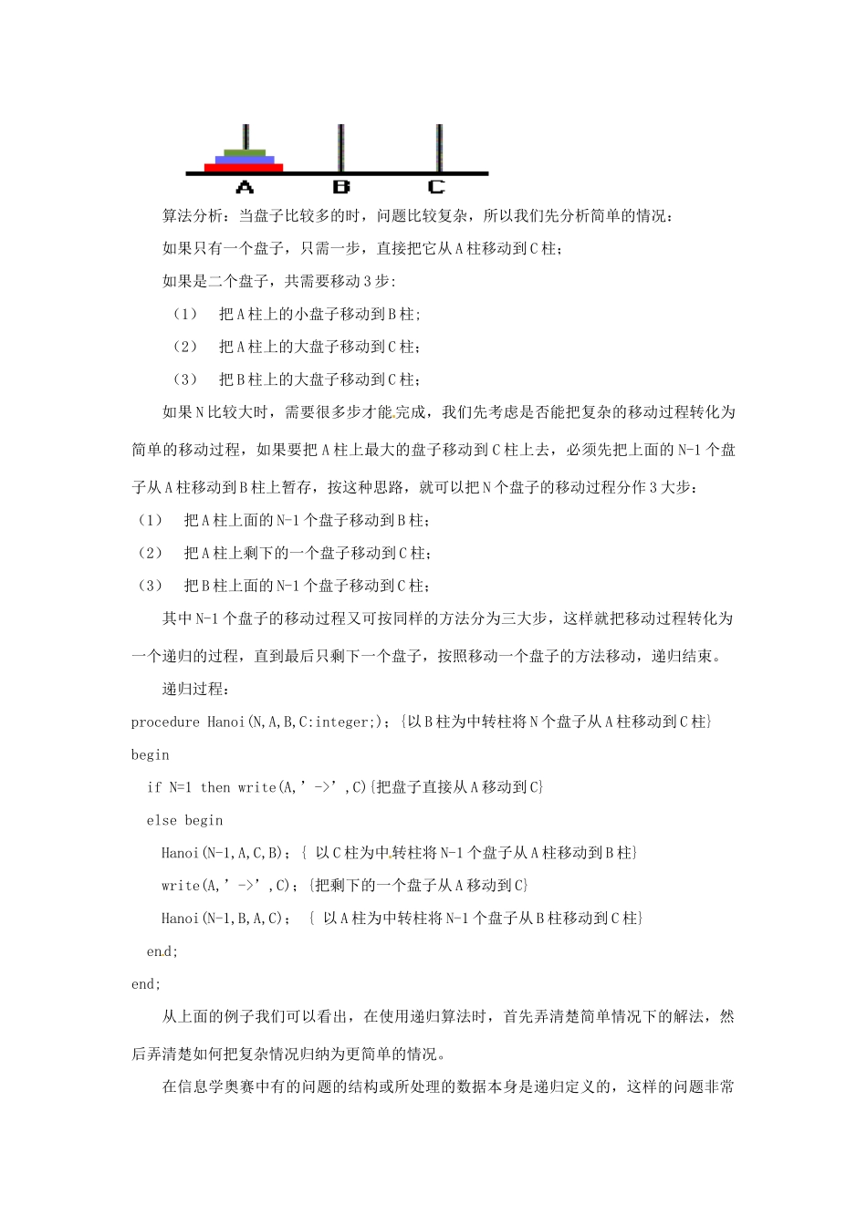 高中信息技术 全国青少年奥林匹克联赛教案 递归算法_第2页