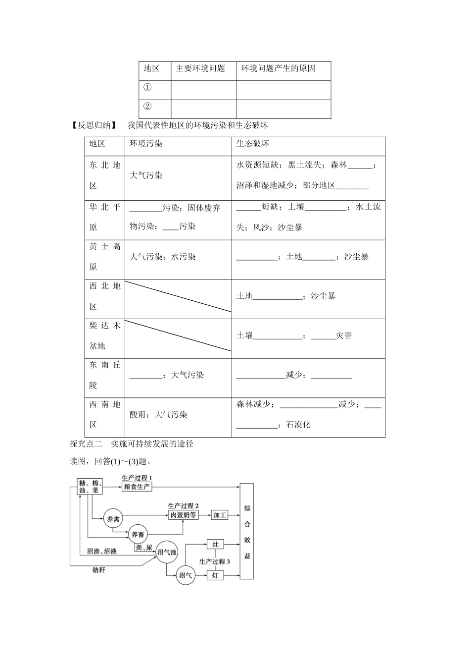 高考地理大一轮复习 中国的可持续发展实践学案-人教版高三全册地理学案_第3页