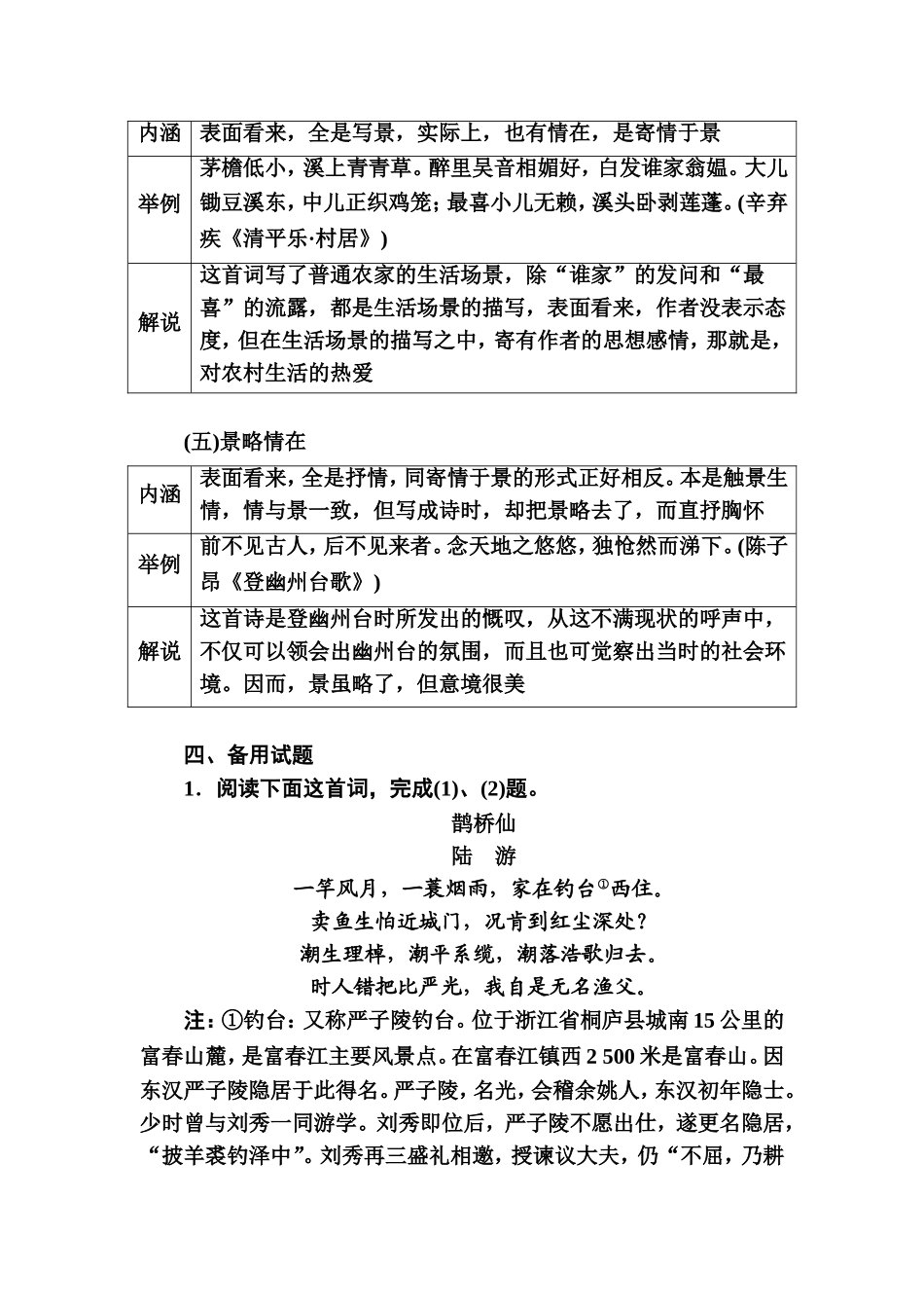 古诗词情与景_第2页