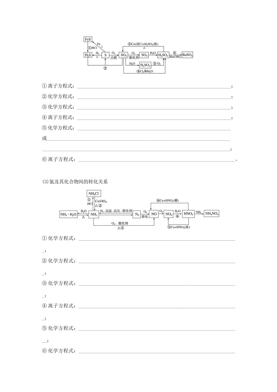 （全国通用）高考化学 考前三月冲刺 第一部分 专题4 学案11 常见非金属元素及其化合物-人教版高三全册化学学案_第3页