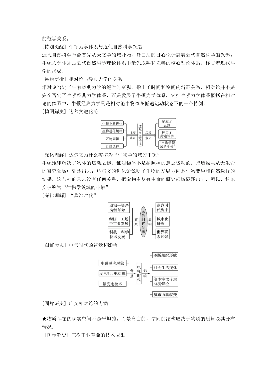 （通史版）高考历史大一轮复习 阶段十三 西方工业文明的确立与纵深发展——两次工业革命时期的世界 课时3 近代以来世界的科技发展历程学案 岳麓版-岳麓版高三全册历史学案_第3页