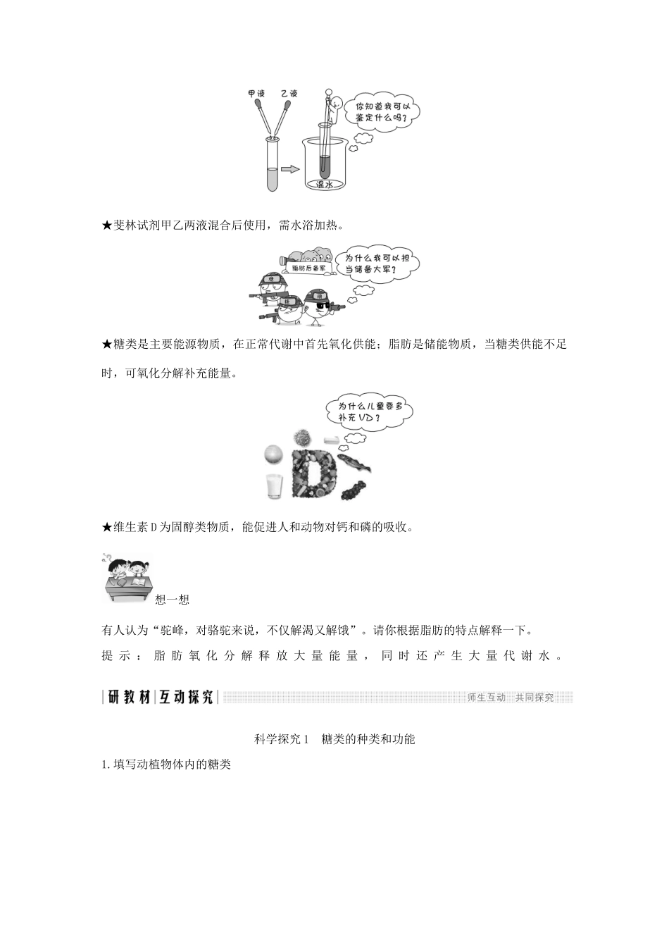 高中生物 第二章 细胞的化学组成 第二节 细胞中的生物大分子（第1课时）学案 苏教版必修1-苏教版高二必修1生物学案_第3页