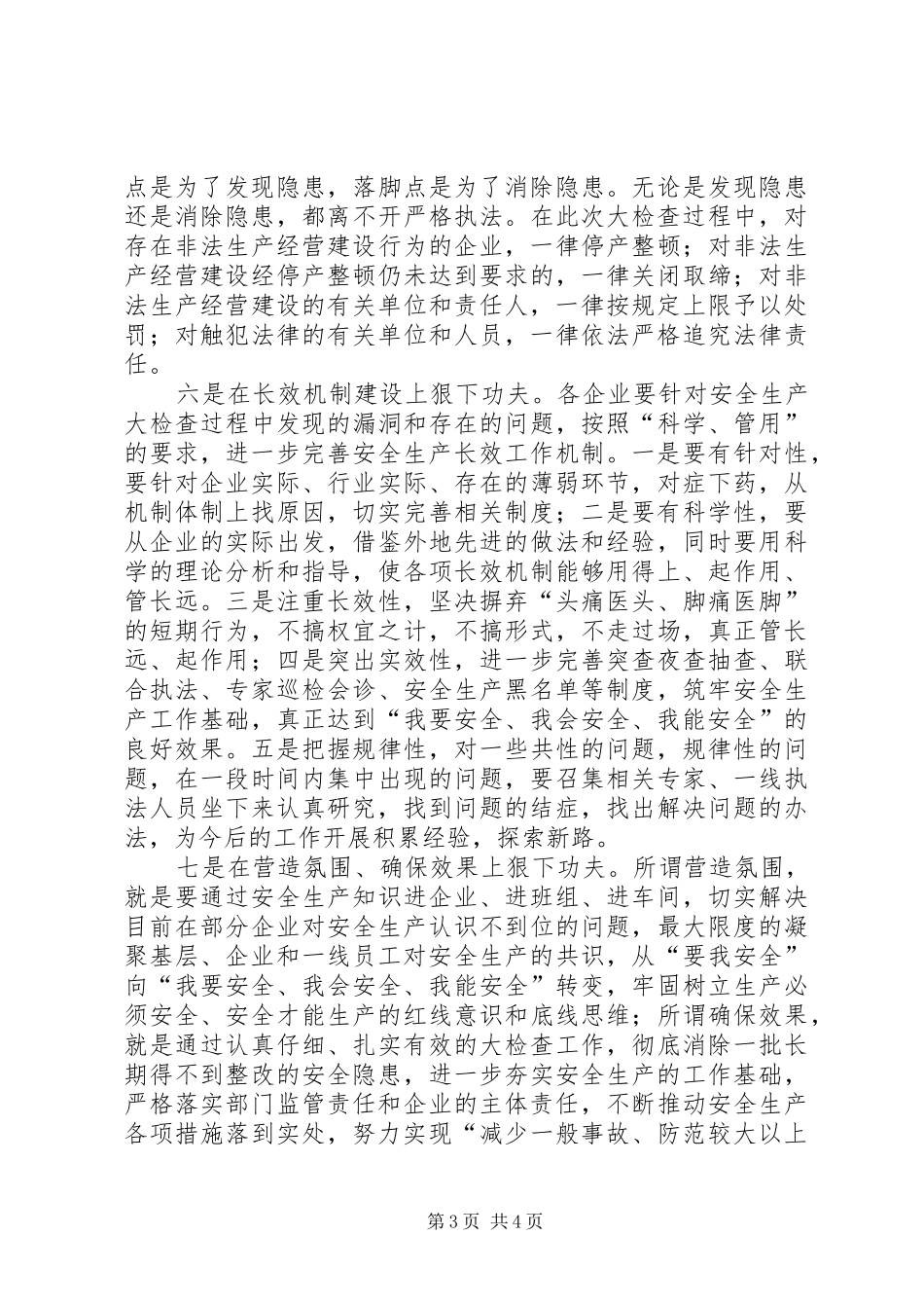交通运输系统安全生产大检查会议讲话发言_第3页