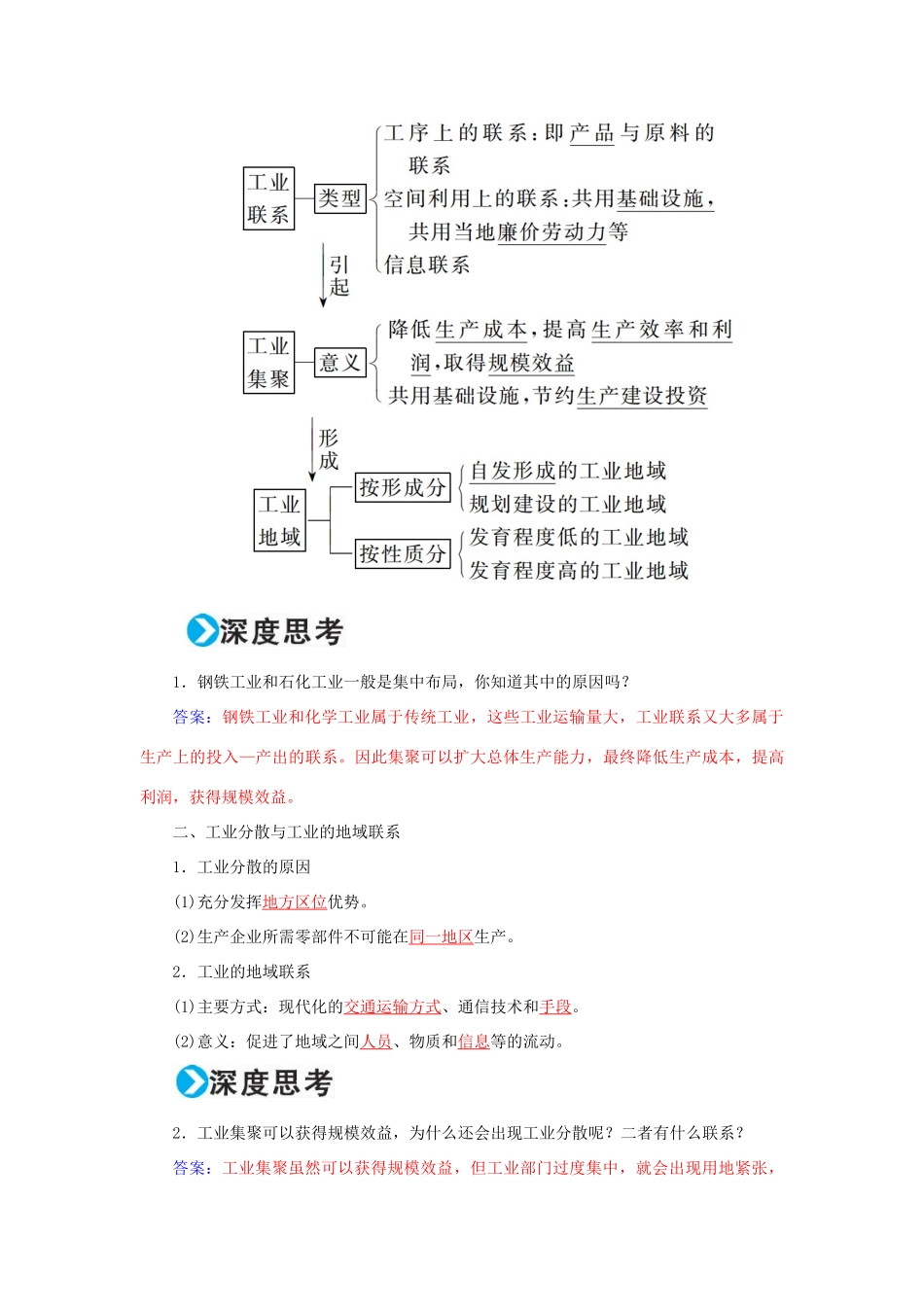 高考地理一轮复习 第二部分 人文地理 第10章 工业地域的形成与发展 27 工业地域的形成和工业区学案-人教版高三全册地理学案_第2页