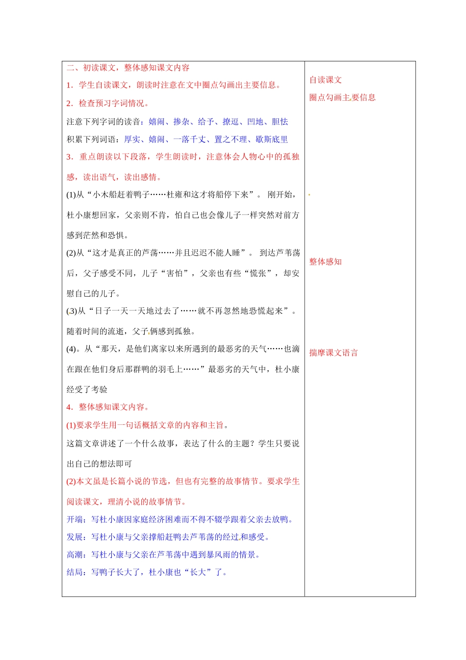 山东省临沂市费城镇初级中学九年级语文上册 第三单元 10孤独之旅教案 新人教版_第2页