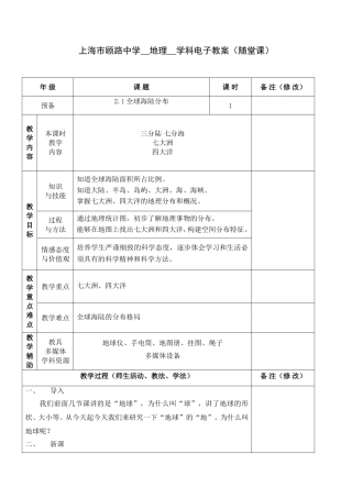 全球海陆分布