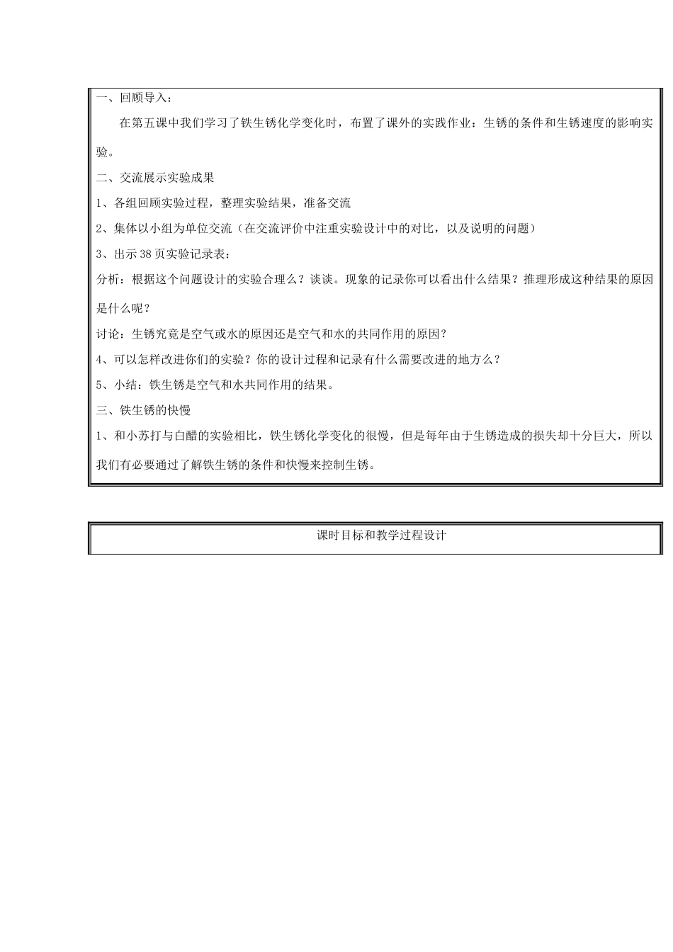 六年级科学下册 2.7《控制铁生锈的速度》教案 教科版-教科版小学六年级下册自然科学教案_第2页