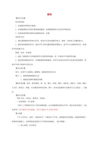 河南省郑州市中考物理《磁场》复习教案-人教版初中九年级全册物理教案