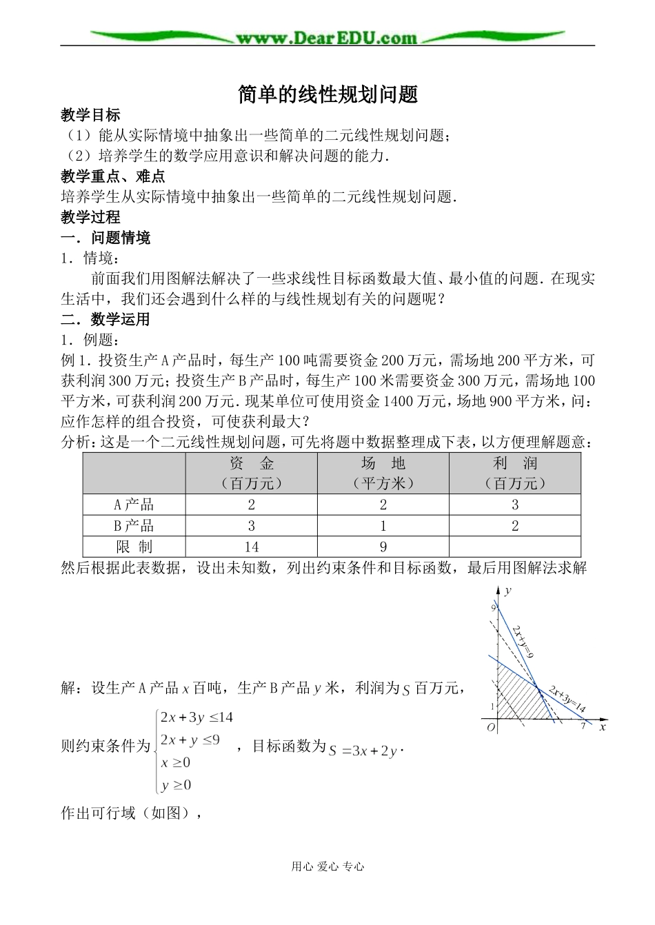 苏教版必修5高中数学简单的线性规划问题3_第1页