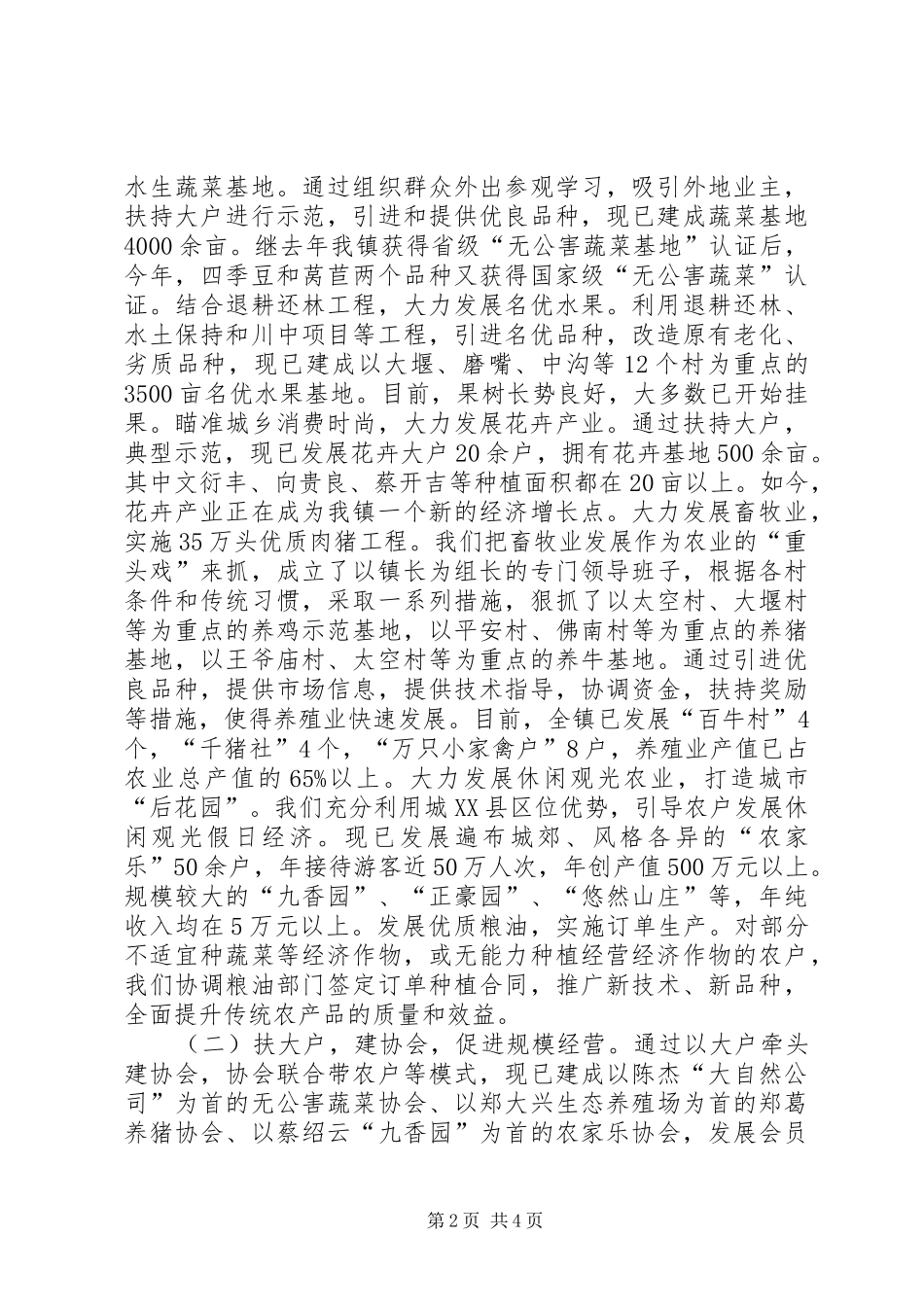 依托城市谋发展打造特色奔小康(镇长的讲话)(1)_第2页