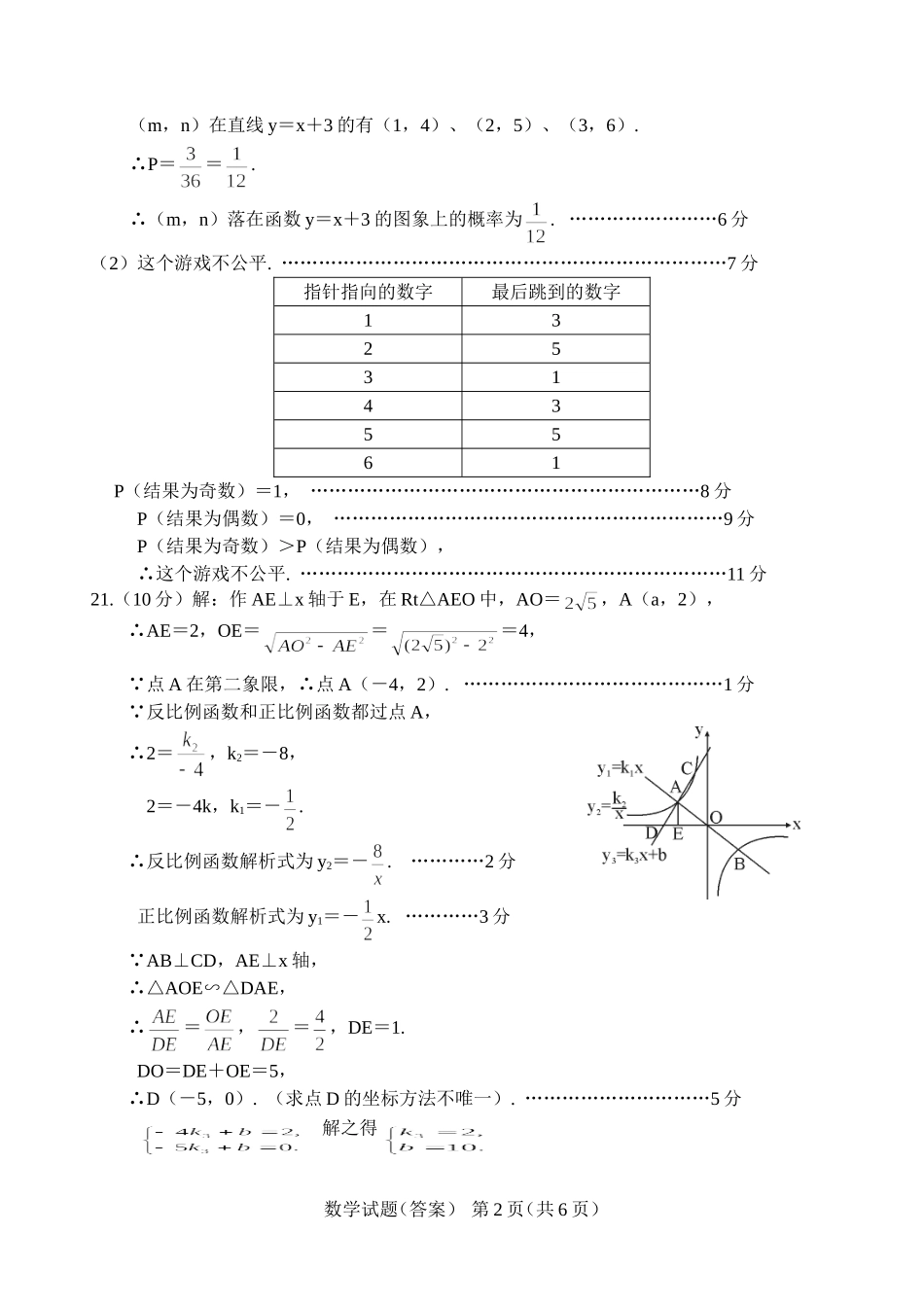 数学试题（答案）_第2页