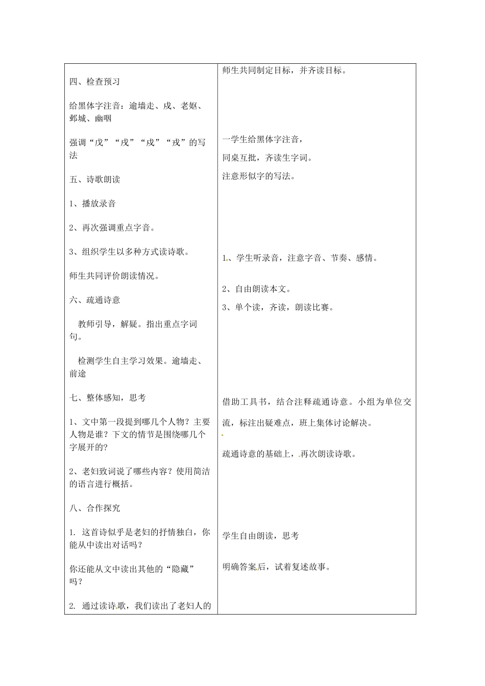 山东省郯城三中八年级语文《石壕吏》教案_第2页