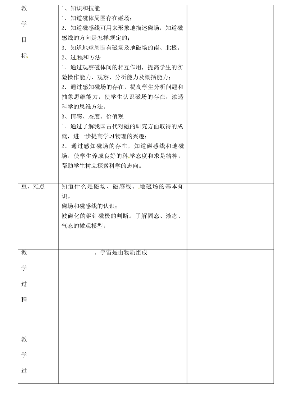 甘肃省永靖县刘家峡中学九年级物理全册 磁场教案 （新版）新人教版_第2页