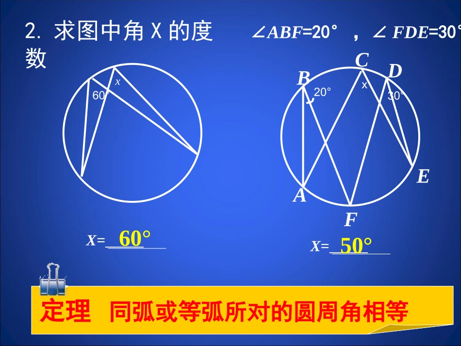 圆周角和圆心角的关系第课时演示文稿_第3页
