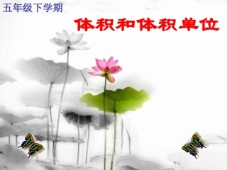 人教版五年级下册体积和体积单位