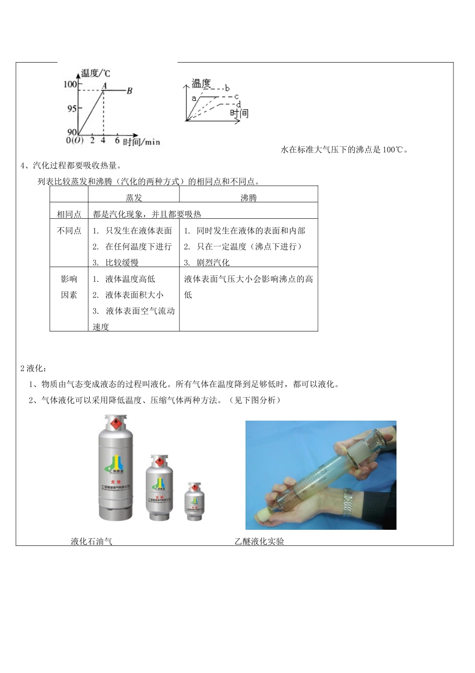 浙江省中考科学讲义复习 七年级科学部分 第6讲 物态变化2 浙教版-浙教版初中九年级全册自然科学教案_第2页