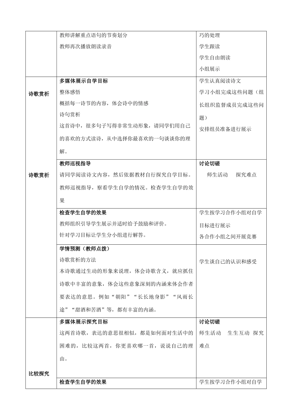 九年级语文上册《假如生活重新开头》教案 苏教版_第2页