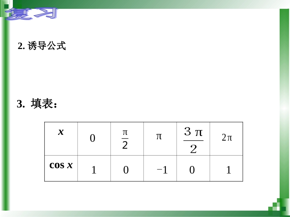 余弦函数的图象与性质_第3页