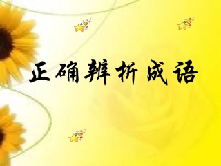 一轮成语专题