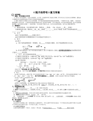 粒子的模型与符号复习学案