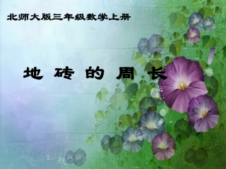 北师大版数学三年级上册《地砖的周长》PPT课件