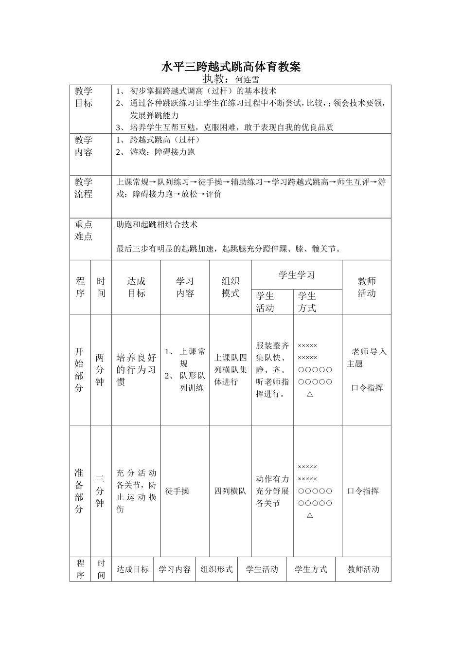 2014水平三跨越式跳高体育教案_第1页