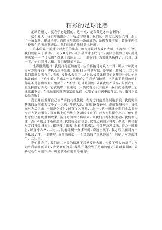 精彩的足球比赛