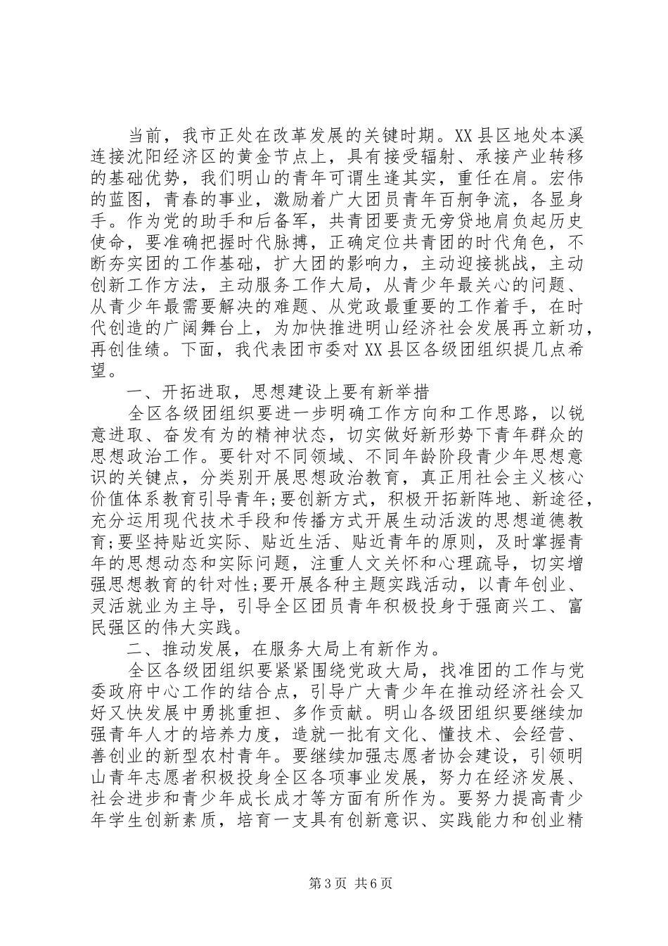 最新团市委领导讲话_第3页