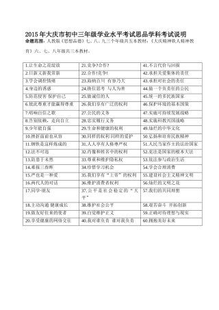2015政治考试说明