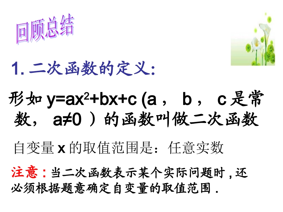 二次函数图像和性质复习课件_第2页
