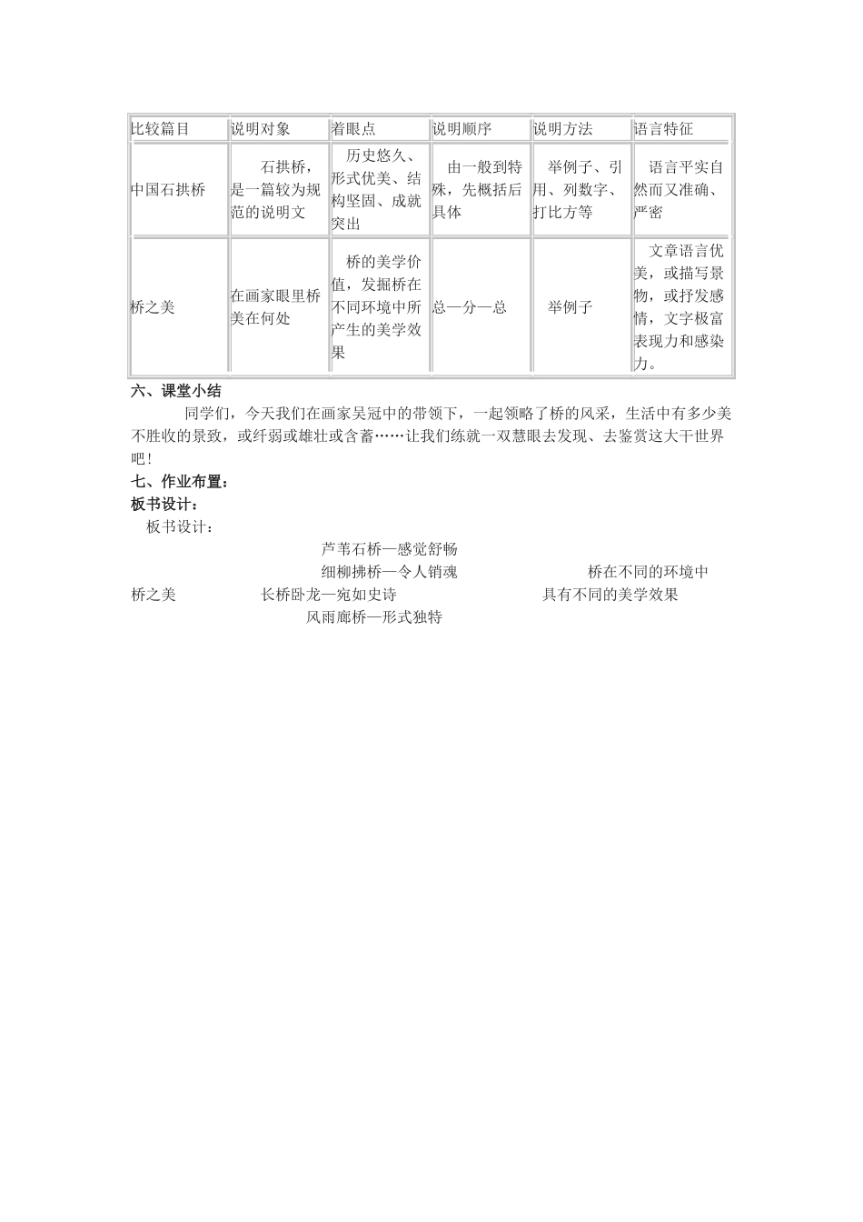 九年级语文下册《桥之美》教案7 鄂教版_第2页