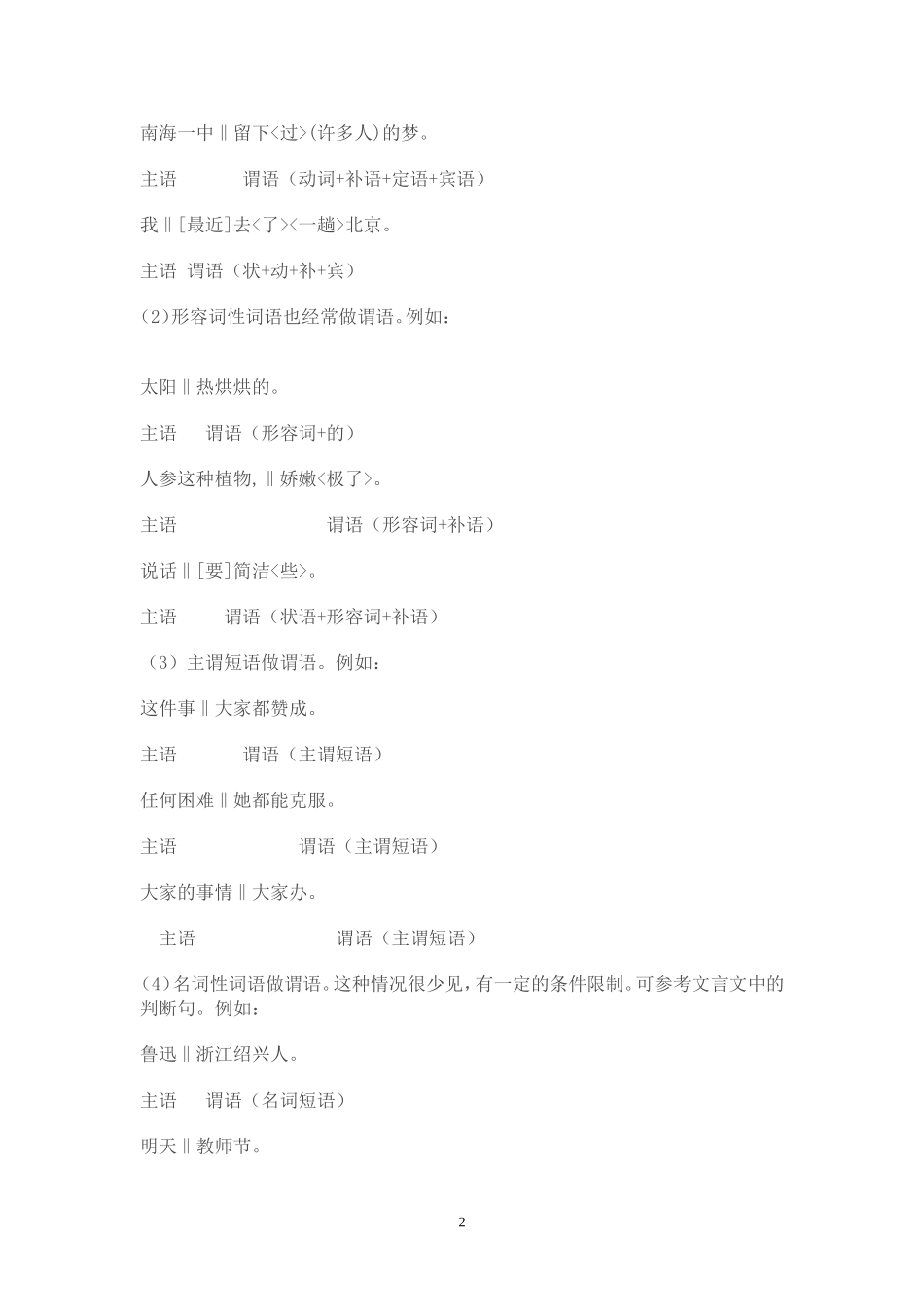 句子成分分析_第2页