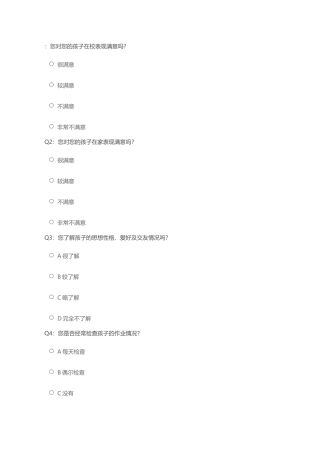 您对您的孩子在校表现满意吗