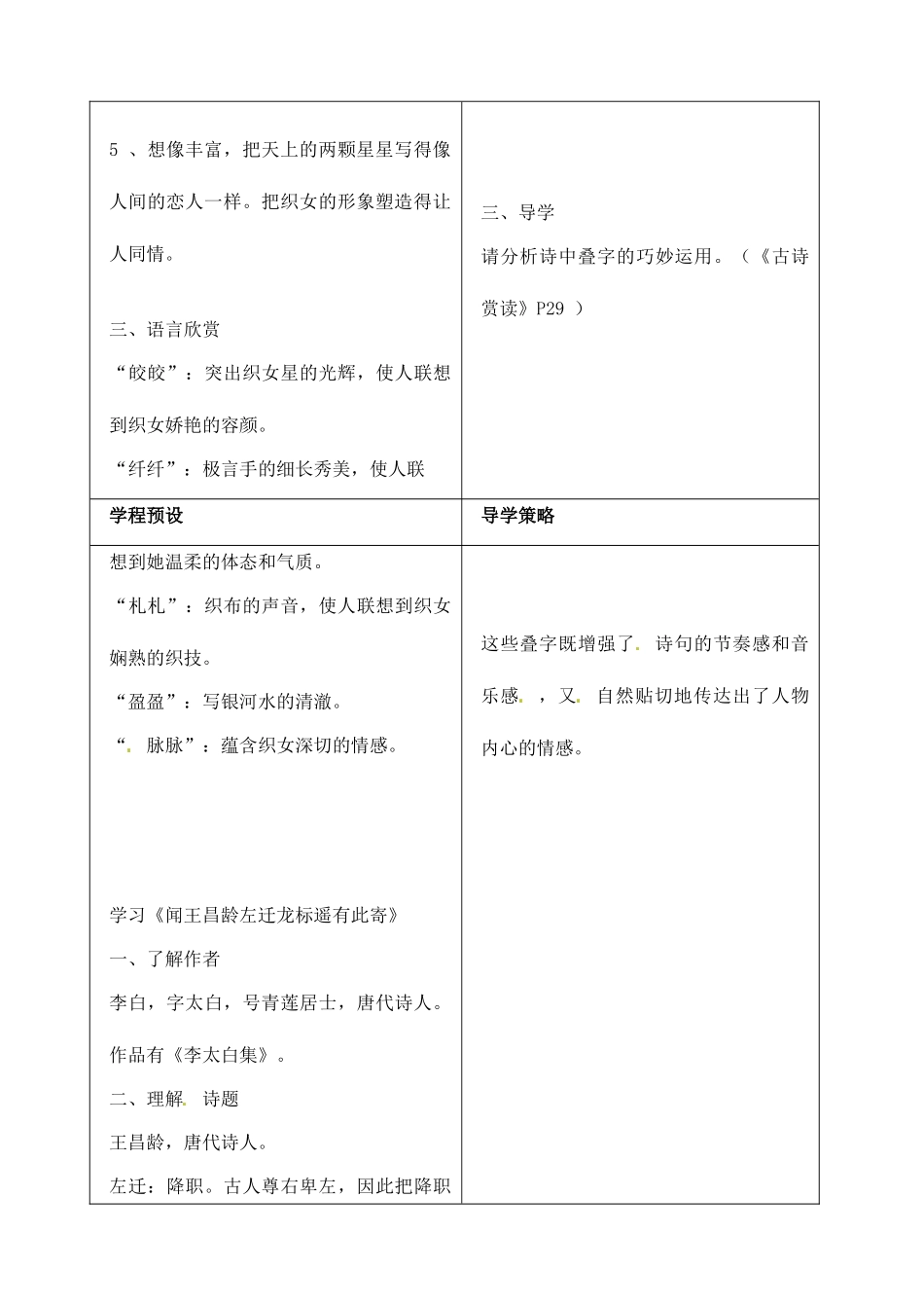 江苏省海门市城北初级中学八年级语文上册《诵读欣赏》教案 新人教版_第3页