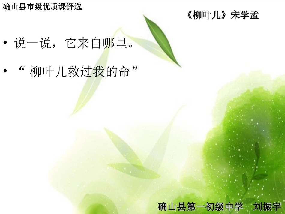 《柳叶儿》微型课_第3页