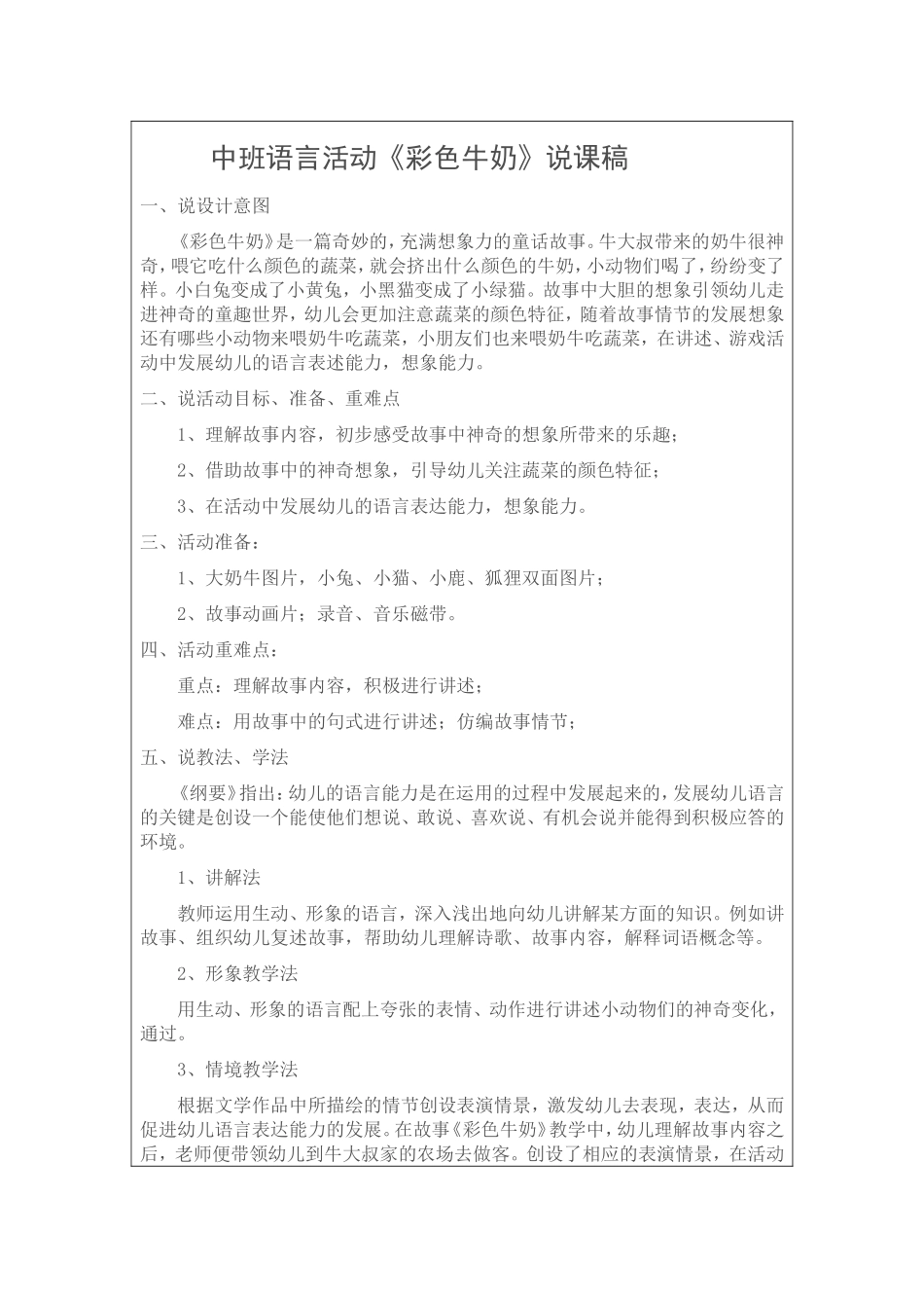 《彩色牛奶》说课稿_第1页