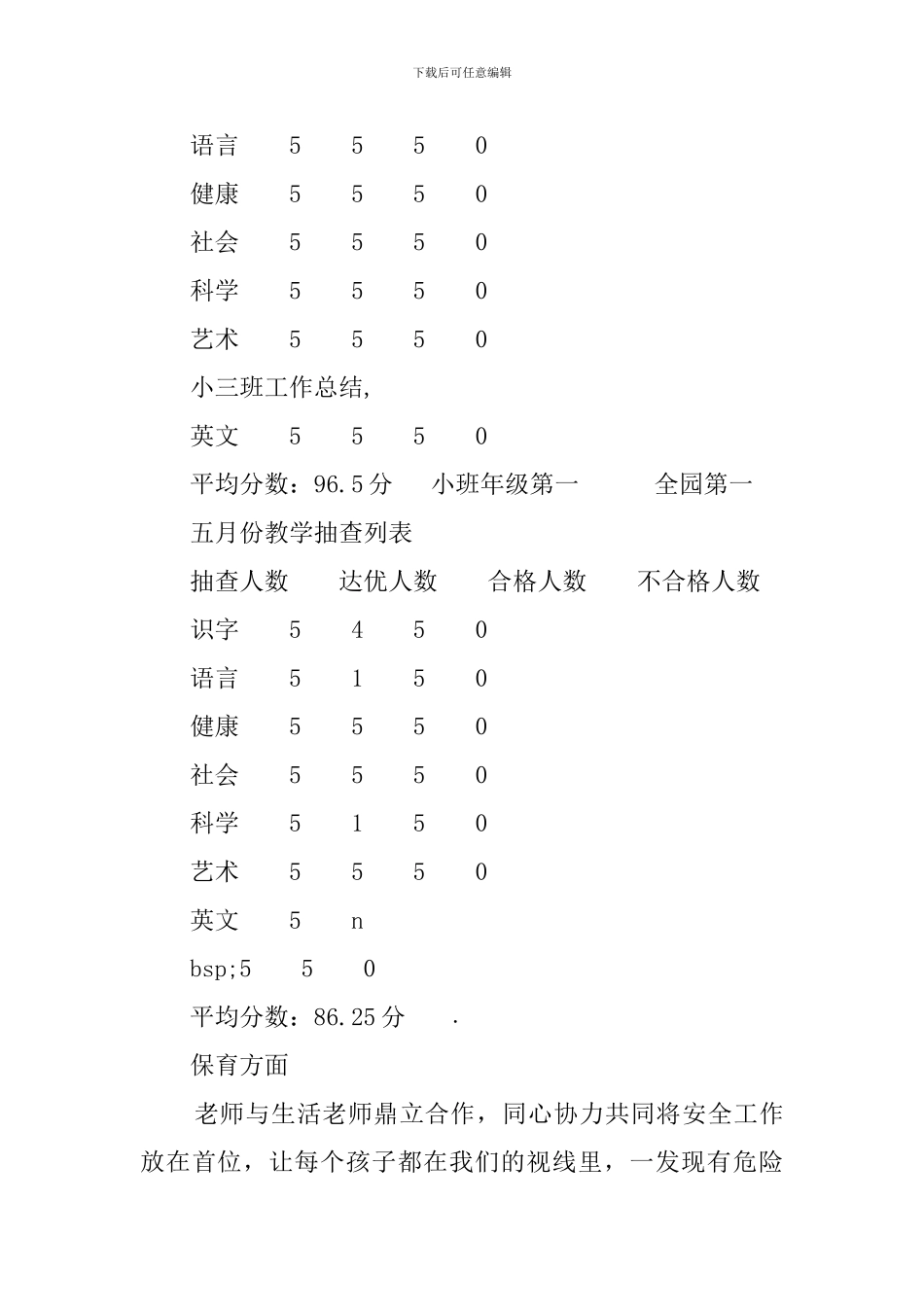 小三班工作总结_第3页