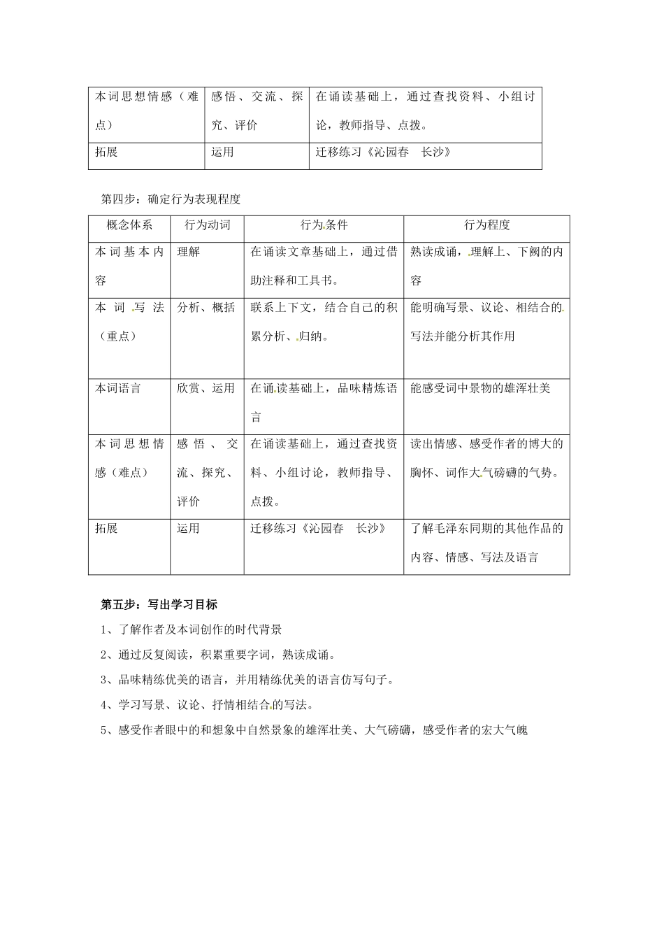 江苏省南京市九年级语文上册《沁园春 雪》教案_第2页