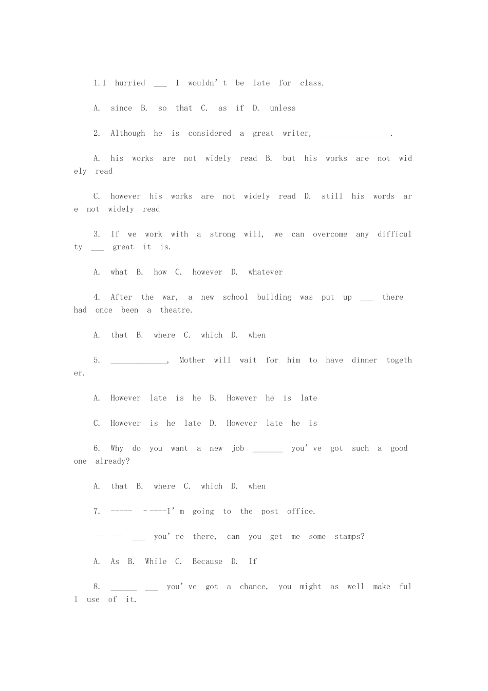 初三状语从句_第1页