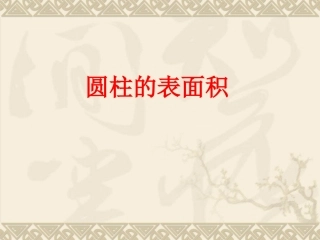 用用圆柱表面积练习题