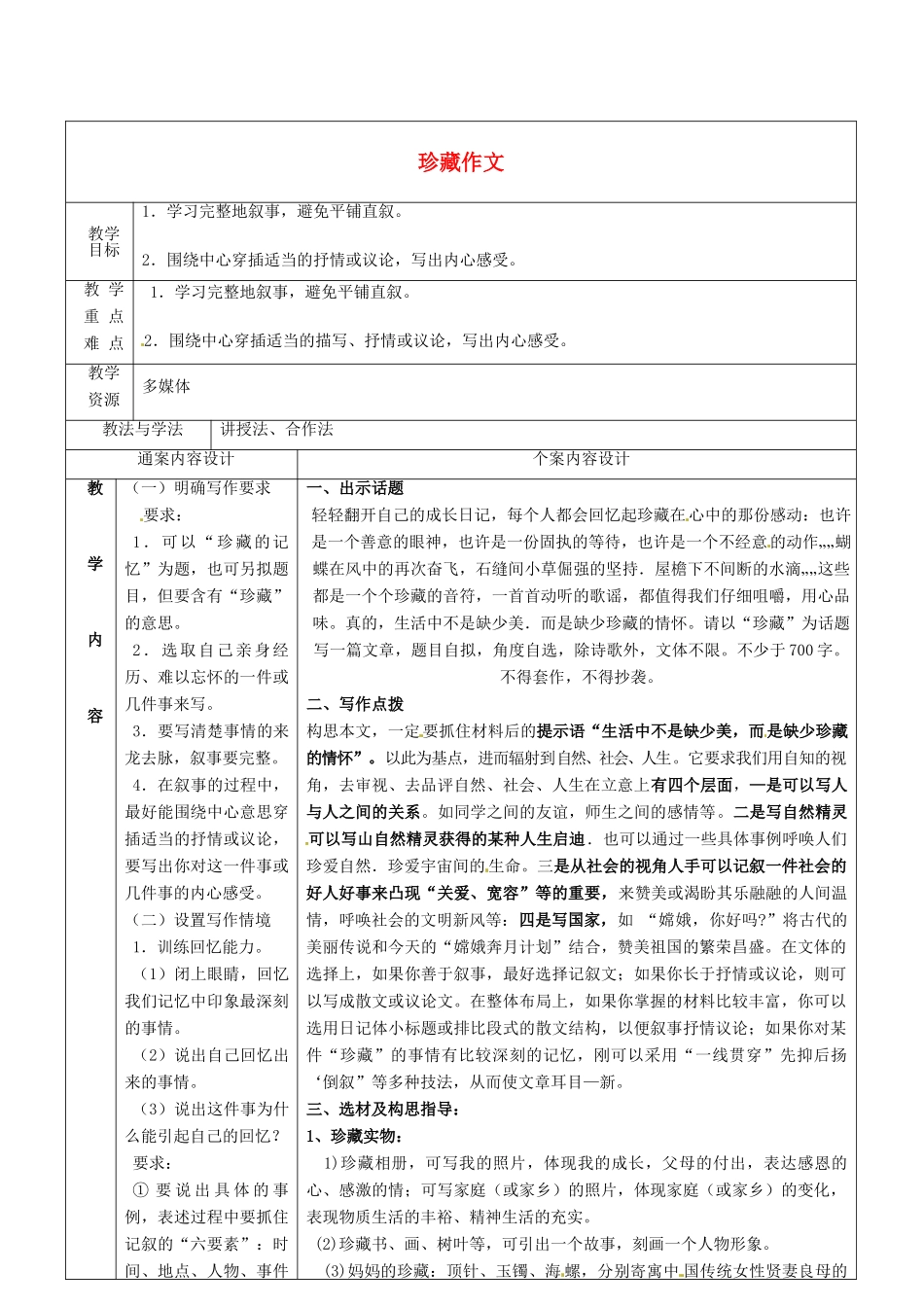 山东省烟台市黄务中学八年级语文上学期作文辅导 珍藏作文教案_第1页