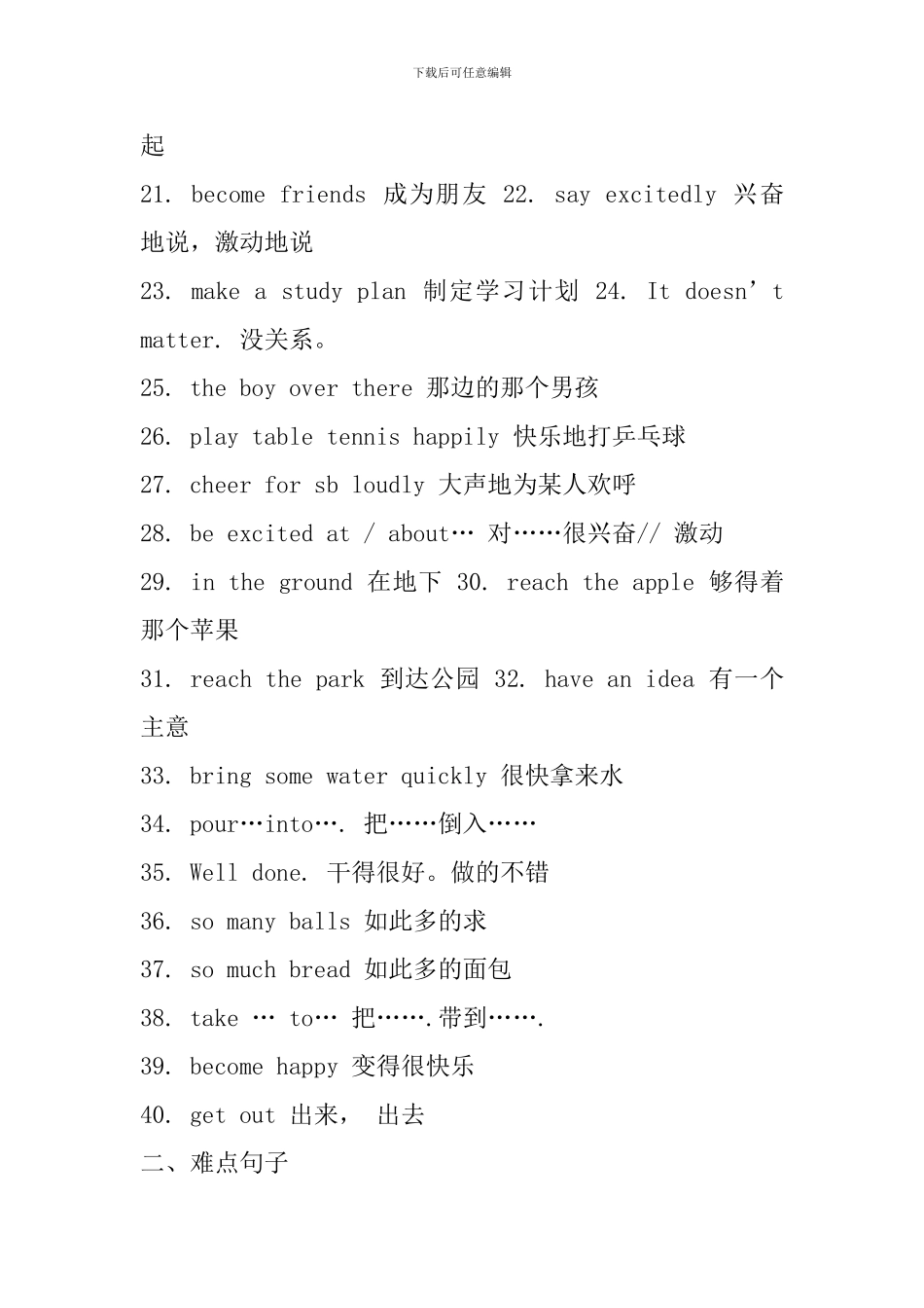 六年级英语下册Unit1Thelionandthemouse知识点梳理_第2页