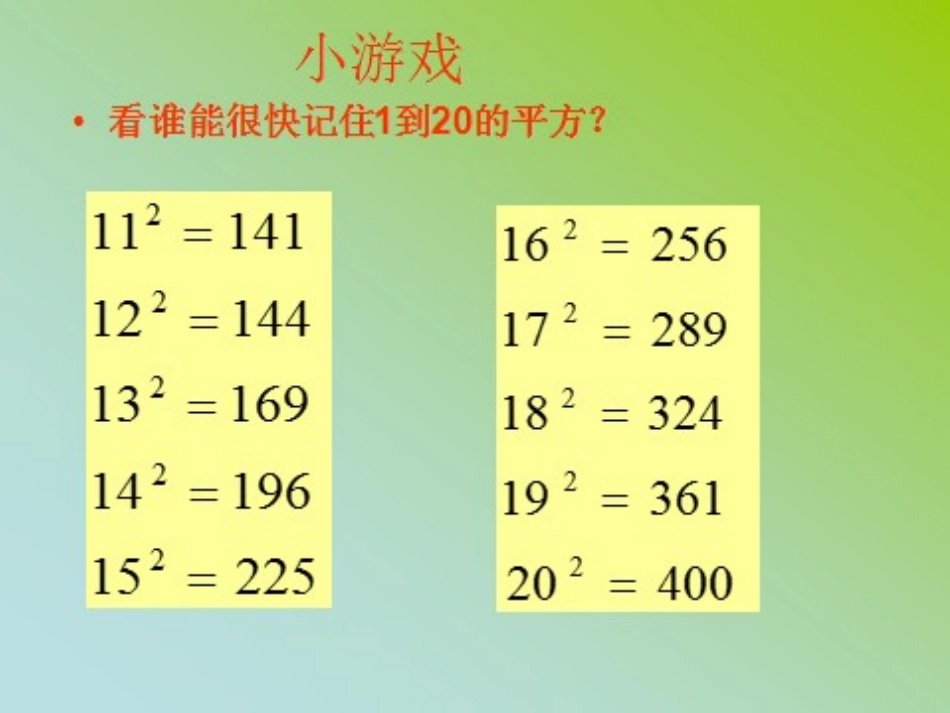 人教版数学七年级下册61_平方根(2)_课件_第1页