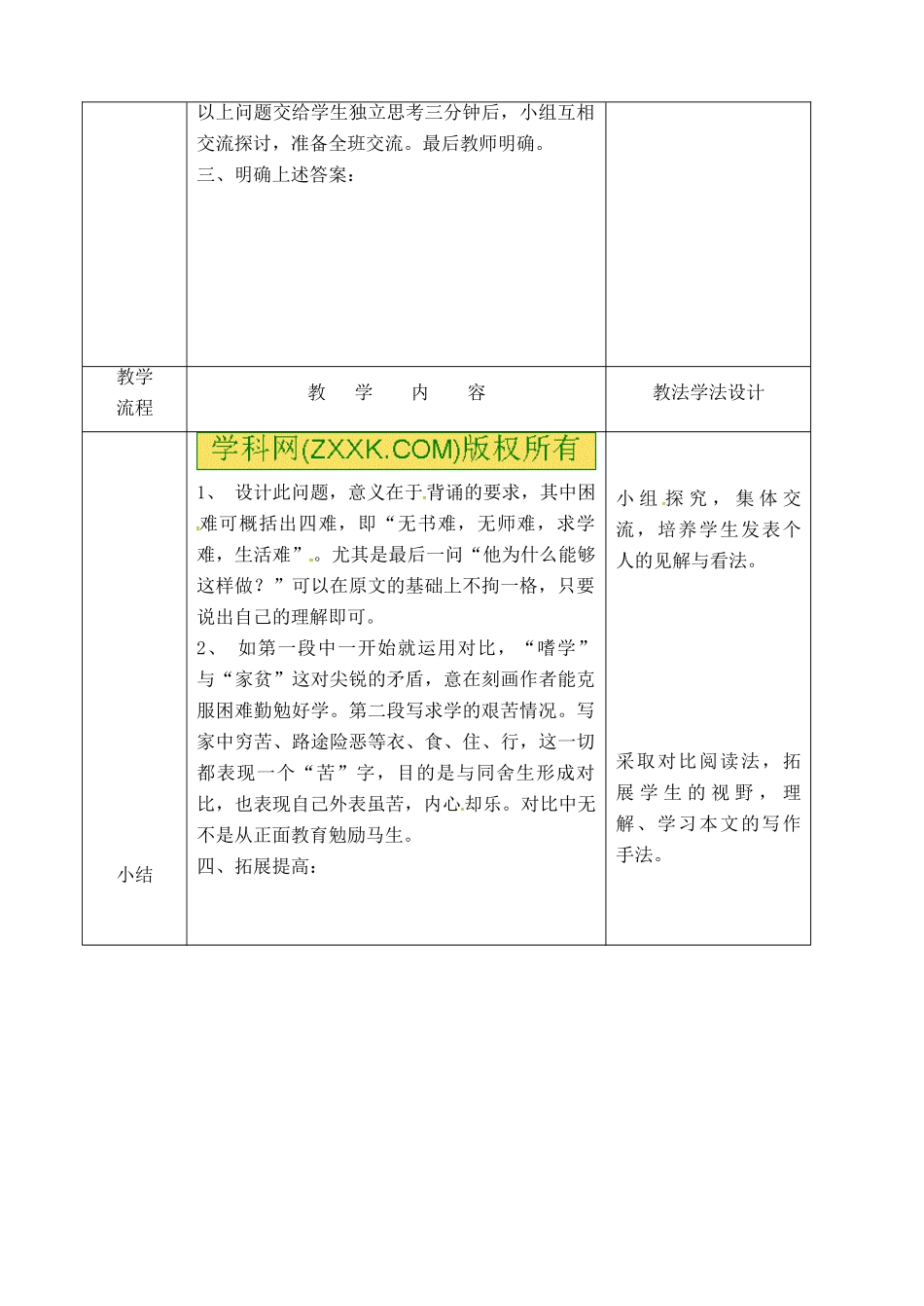 吉林省长春市九年级语文上册 第四单元 14 送东阳马生序教案3 长春版-长春版初中九年级上册语文教案_第2页