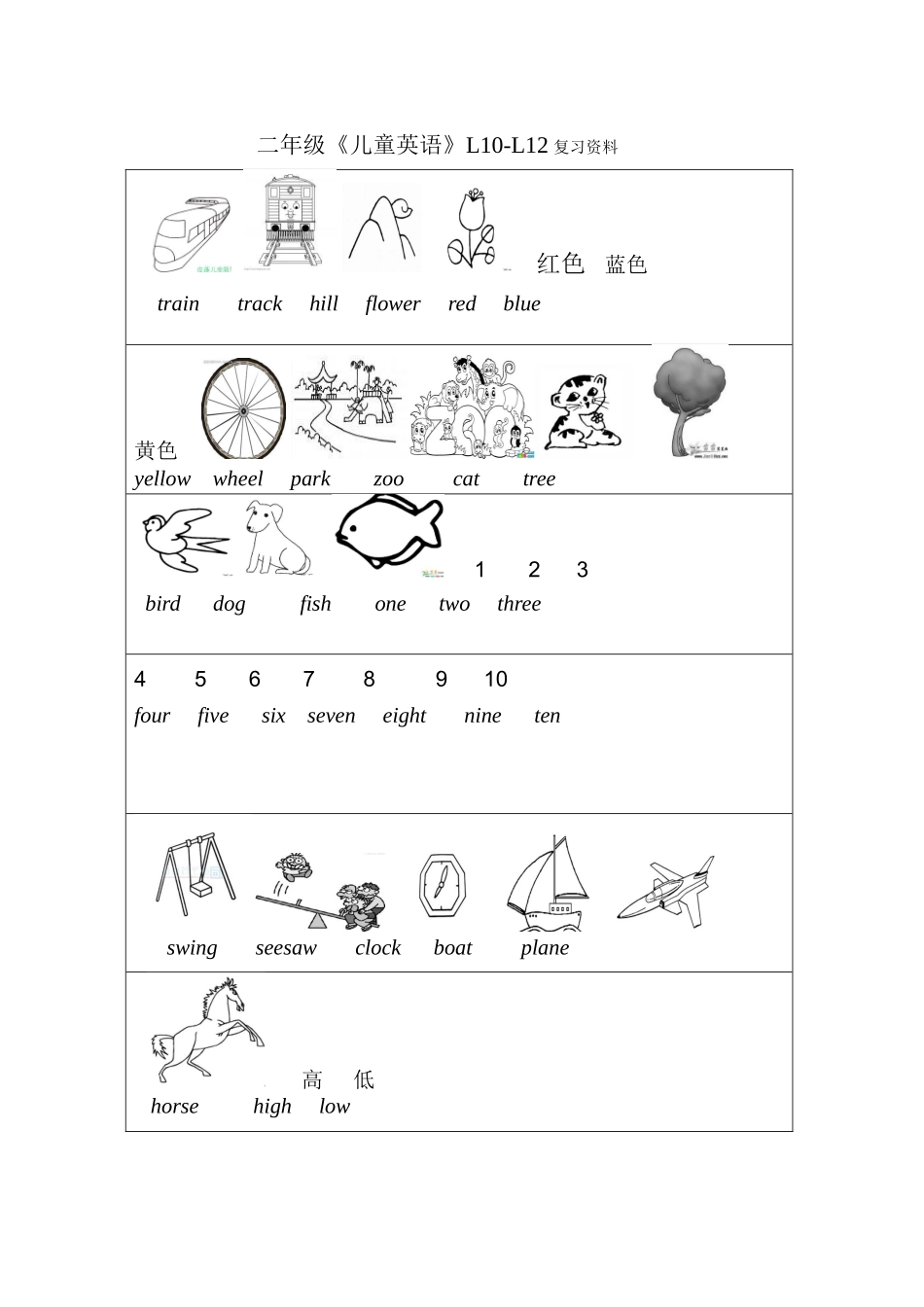 二年级(上)复习图片L19-L12_第1页